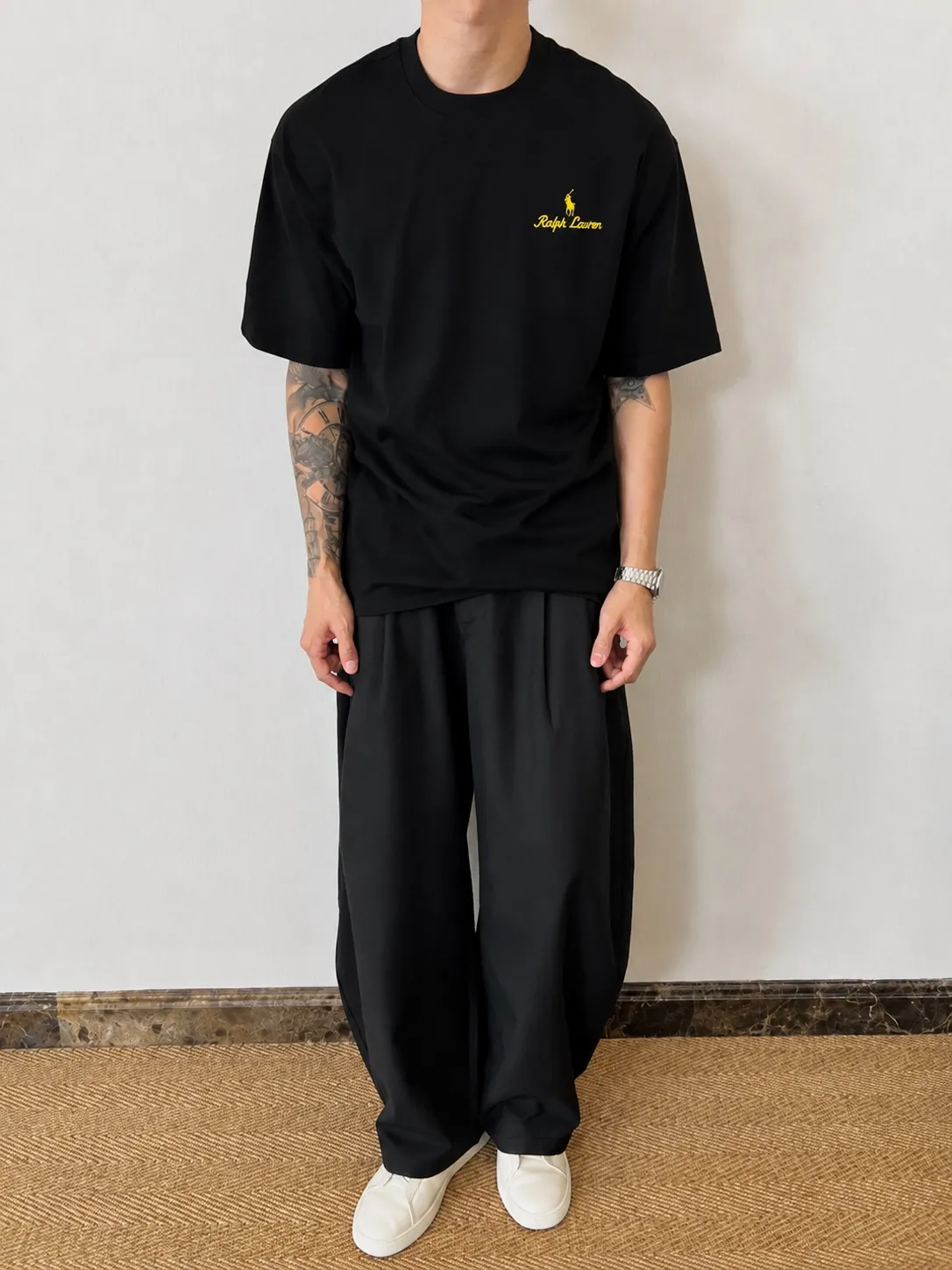 Ralph*Lauren* Hot Sale · g 《 》 tee ， Same Style ， : Black White Coffee Brown Size：S（90-130 ） M（125-150 ） L（135-165 ） XL（160-190 ） XXL（185 ）